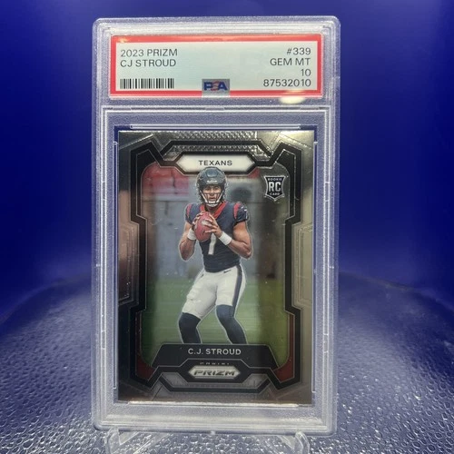 PSA 10 – 2023 Panini Prizm CJ Stroud RC #339 – GEM MT Houston Texans