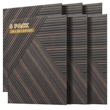 AUTORIFIC Acoustic Panels,6 Pack 23.6" x 23.6",Sound Rustic Walnut