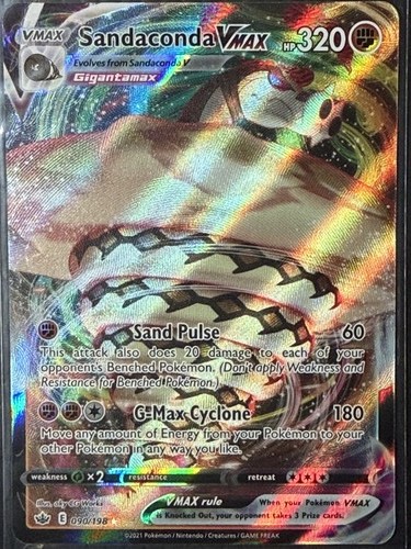 Sandaconda VMAX 090/198 Ultra Rare SWSH06: Chilling Reign Pokemon Holo Lightly
