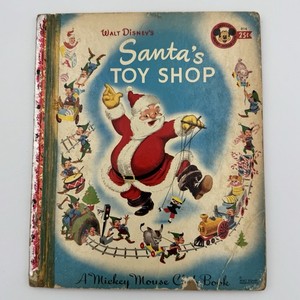 Walt Disney's Santa's Toy Shop A Mickey Mouse Club Book 1950 Vintage Hardcover C