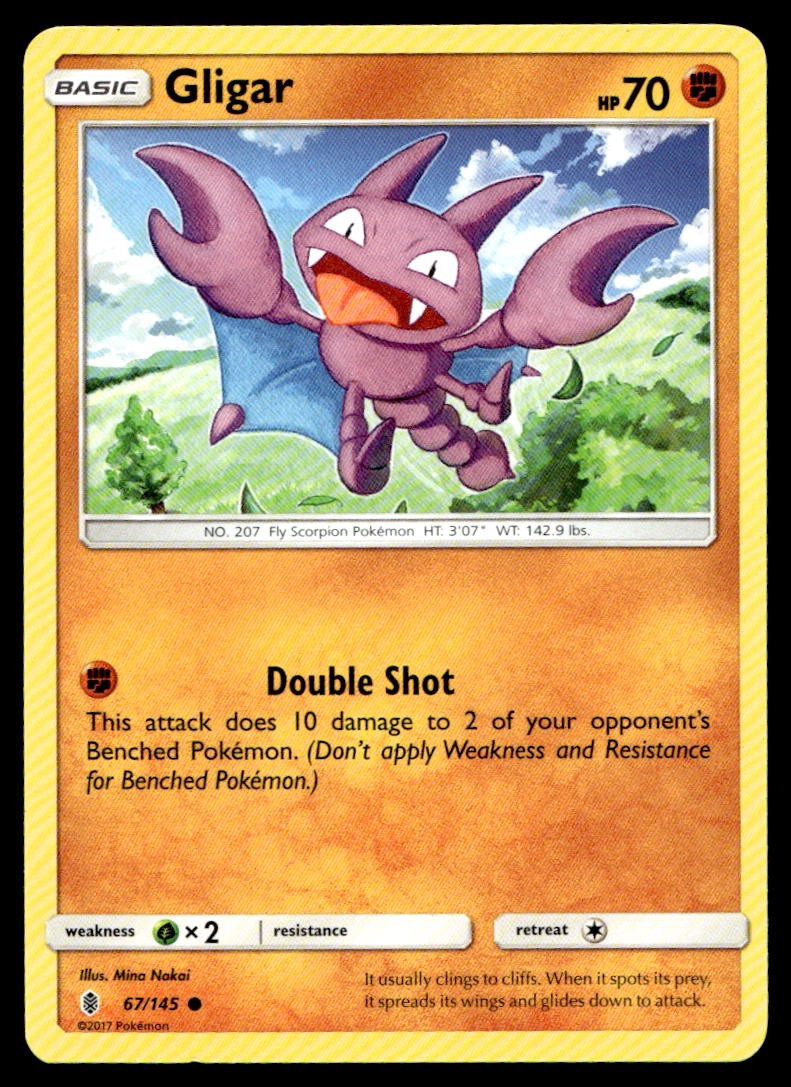 Gligar 67/145 Common Guardians Rising Pokemon Lightly Played