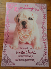 HALLMARK HEARTLINE HAPPY BIRTHDAY CARD FOR GRANDDAUGHTER PUPPY ; BRAND NEW