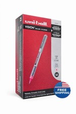 Uni-ball Vision Rollerball Pens Pink Ink 0.7mm Fine Point 12 Pack 60384