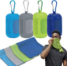 4 Pack Cooling Towels 40"x12" , Microfiber Chilly Towels Soft Breathable Gym Ic