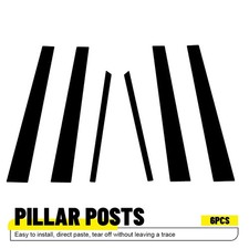 6X Pillar Post Door Trim For Lexus LS430 2001 2002 03 04 05-2006 Gloss Black EAH