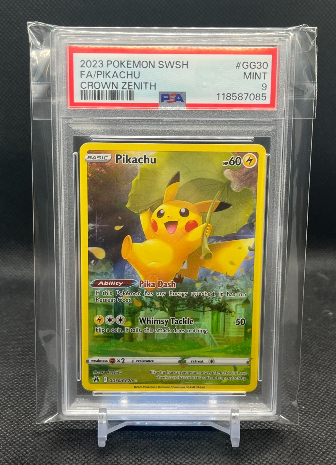 Pikachu GG30/GG70 Crown Zenith: Galarian Gallery Holo PSA 9