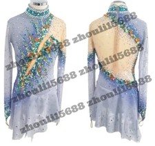 New ice figure skating dress Baton rotating dress custom size
