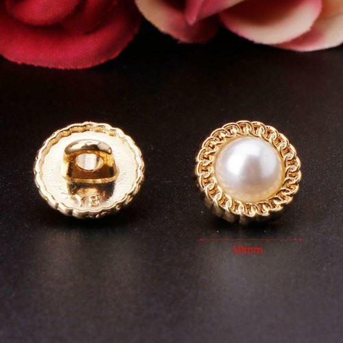 10Pcs DIY Faux Pearl Plastic Shank Buttons Sewing Wedding Crafts Embellishment - Picture 2 of 6