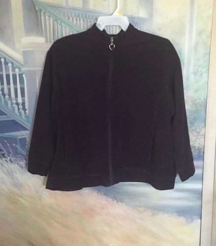 Lovely Allison Daley ll Zip Front Women's Plus Size Purple Jacket Gym Sz. 3X - Picture 2 of 12
