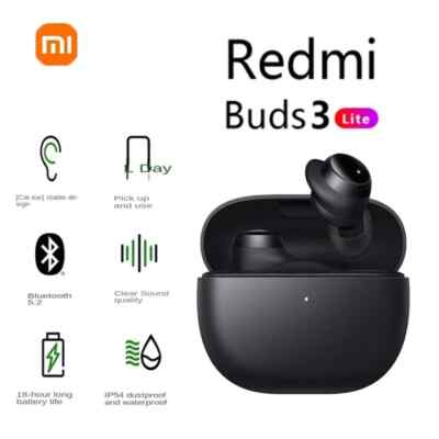 Headphones Xiaomi Redmi Buds 3 Lite Wireless Bluetooth 5.2 18 Hours Listen Ip6*