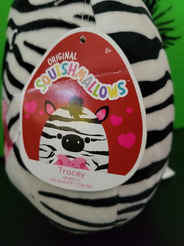 Squishmallows Tracy I'm Wild About You Zebra 9 in Plush Valentine with Tag - Picture 3 of 6