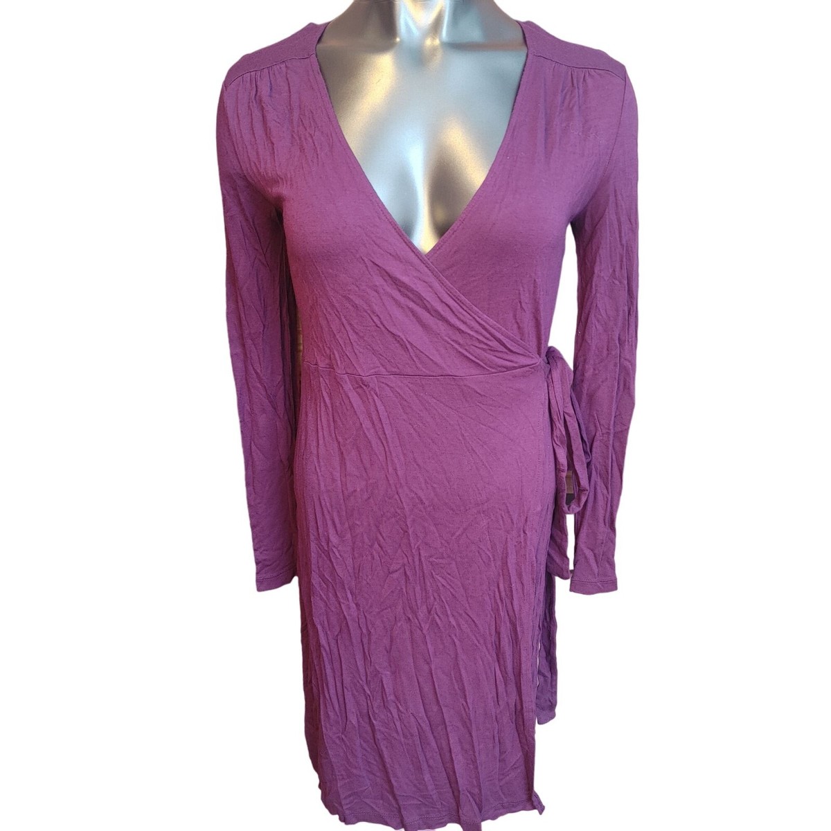 old navy purple dress Fit & Flare Crepe Lace-Trim Mini Dress
