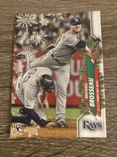 2020 Topps Holiday Michael Brosseau Rookie Rc Tampa Bay Rays