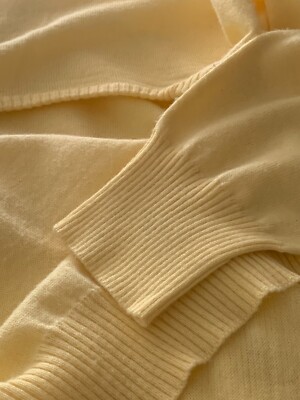 Pullover Damen Woolite Lavage Conseille Klassisch Gr. 40 Farbe Zitronengelb uni
