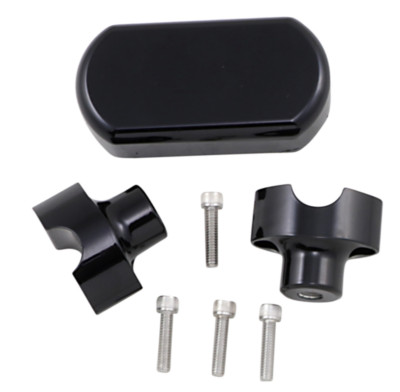 LA Choppers - LA-7442-01B - Solid Handlebar Riser/Top Clamp Kits, 1-1/2in. Tall