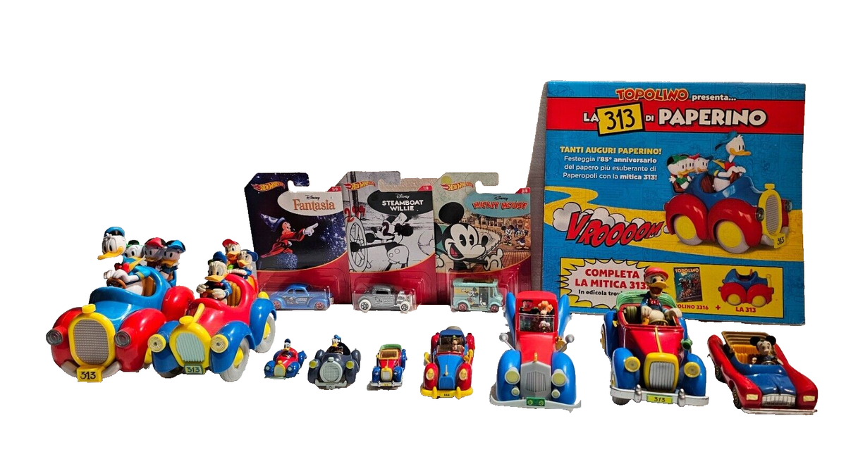 SERIE DI MODELLINI AUTO DI PAPERINO,TOPOLINO,ZIO PAPERONE-WALT