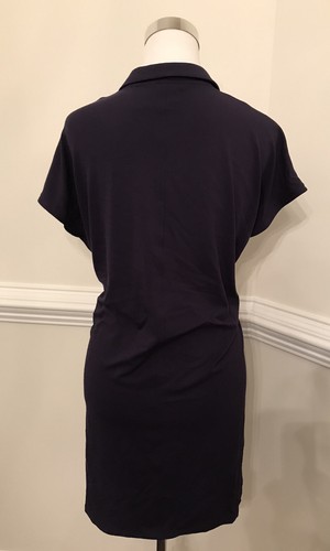 Eileen Fisher Women’s Sz S Button Front Knit Shirt Dress Navy Blue - Picture 3 of 6