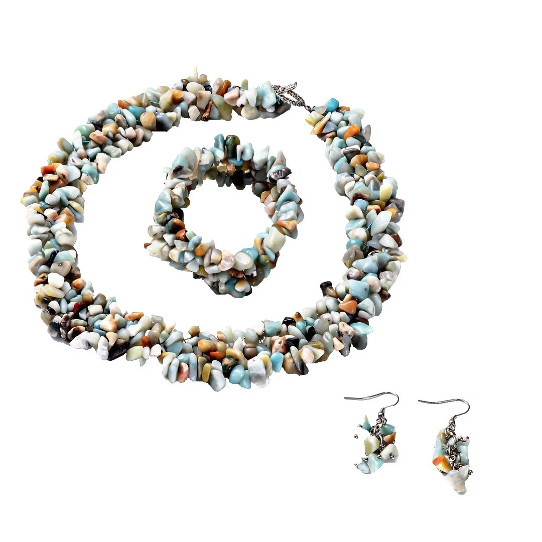 Amazonita Amazonita juegos de joyas de moda