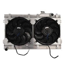 Karpal 2Row Radiator w/Fan Shroud For 1990-1997 Mazda L4 MT SPAWON MX5 Miata