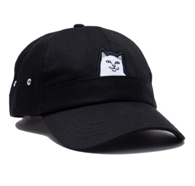 RIPNDIP Lord Nermal 6 Panel Black Mütze Schildkappe Rip N Dip Nermal Cap Strap