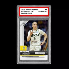 Graded 10 Hailey Van Lith #4 Chicago Sky 2025 Panini Instant RC Rookie 