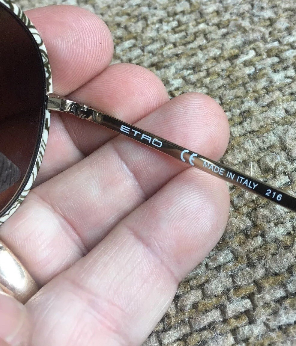 ETRO ET100S Sunglasses Full Metal Rim Aviators Pilot Style  display picture 1