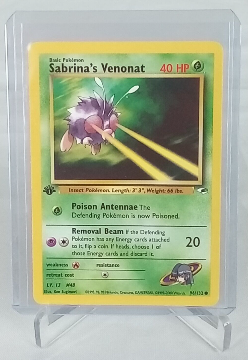 Sabrinas Venonat Hp 40 #96 Pokémon Card 1995 First Edition | eBay