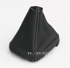 Schaltsack Schaltmanschette FADEN BLAU für Skoda Octavia 2 Bj. 2004-2012 Leder