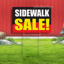 Sidewalk Sale One-Sided Yard Signs with Metal Stakes
