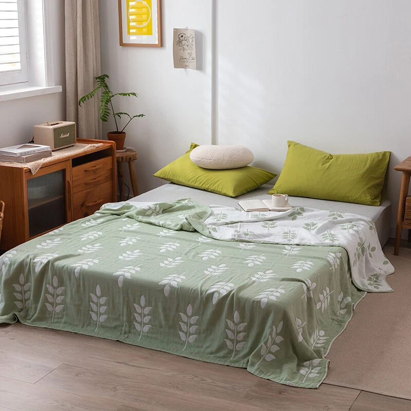 四层纱布透气毯纯棉活动印花床单 — 第 2/4 张图片