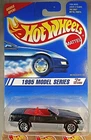 1995 Vintage Hot Wheels #342 Model Series MERCEDES SL Black Red Int 7 Sp Variant