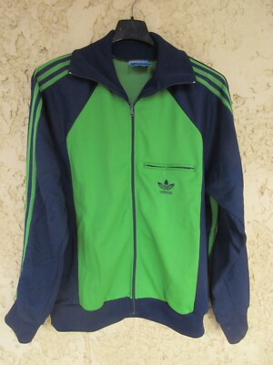 ADIDAS VENTOX Trefoil Jacke Vintage 70er Jacket Green Sweat Jacket M / L