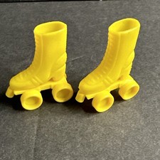 Vintage Yellow Barbie Doll Roller skates