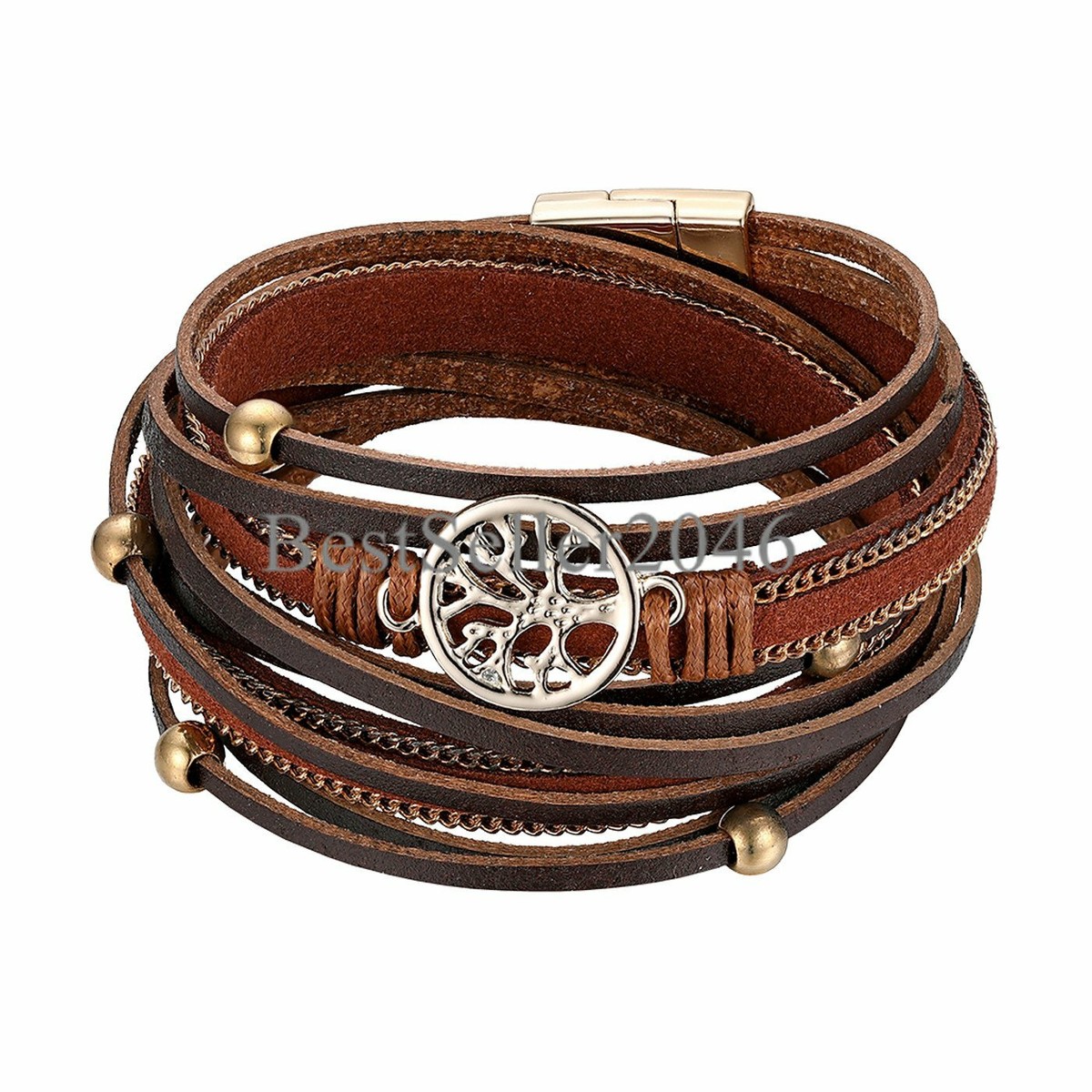 Braccialetti avvolgenti in Pelle Multistrato, splendido Polsino Fatto a