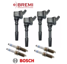 Ignition Coil OE Bremi & Spark Plug OE Bosch (4sets) for Audi A4 allroad Q7 S3