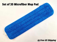 Microfiber Mop Pad Blue Polyester and Polyamide 19 x 5.5 inch Set of 20