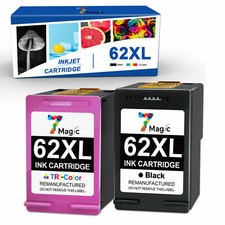 Tinta 2PK negra/color 62XL para HP ENVY 5540 5544 5545 5549 5661 5663 5664 5665