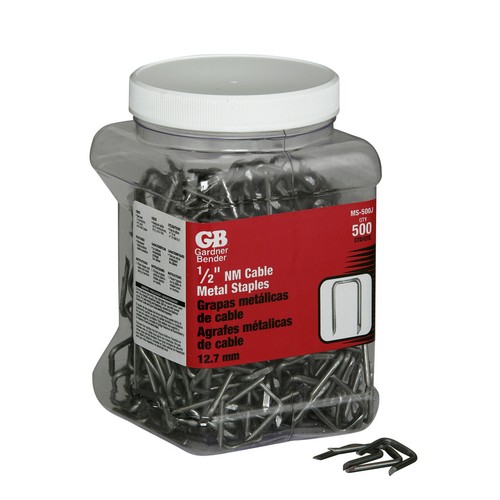 500Piece 1/2inch Metal Staples Steel Romex Stud ElectricalWire 10/2