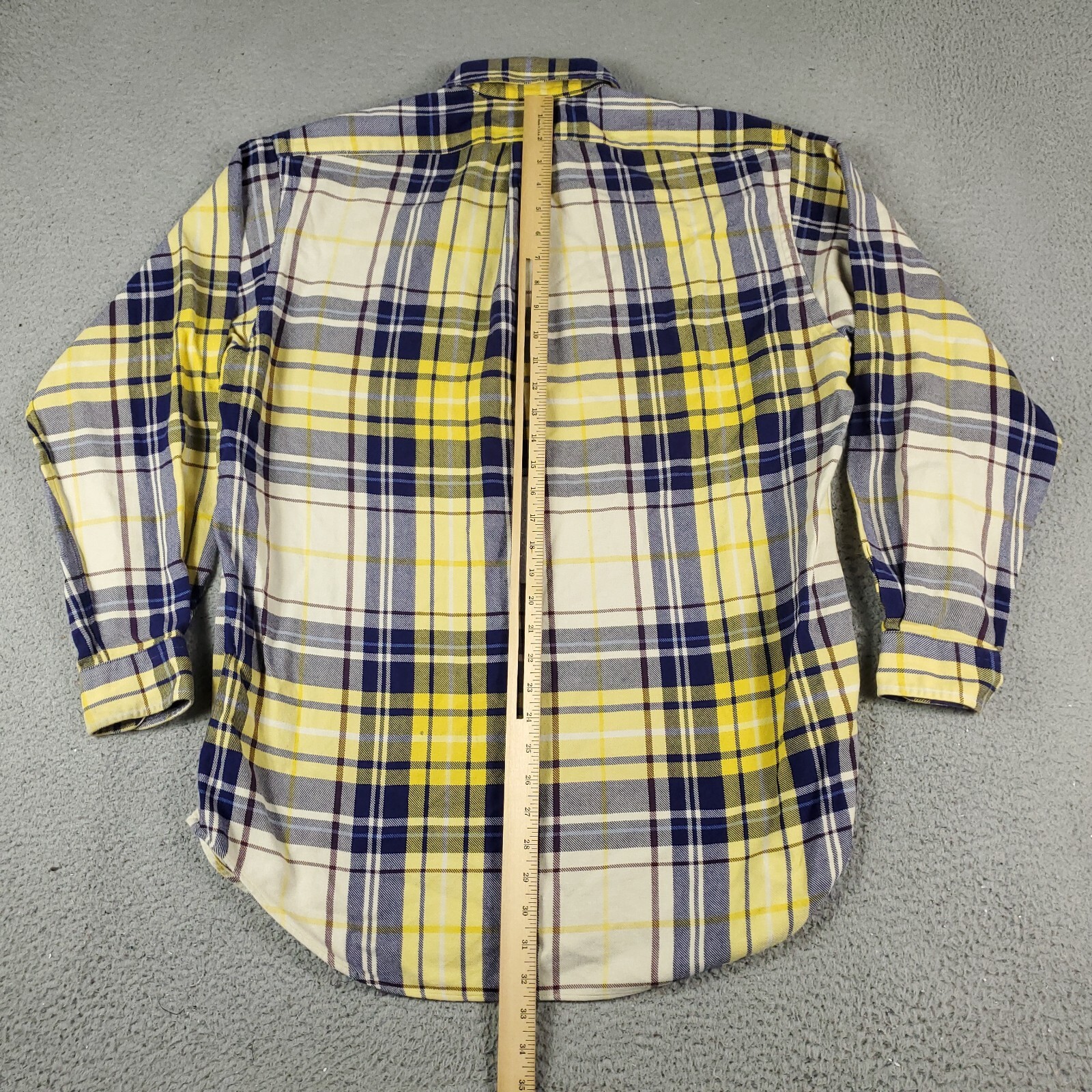 Camicia Ralph Lauren uomo media gialla a quadri flanella pony con bottoni manica lunga*