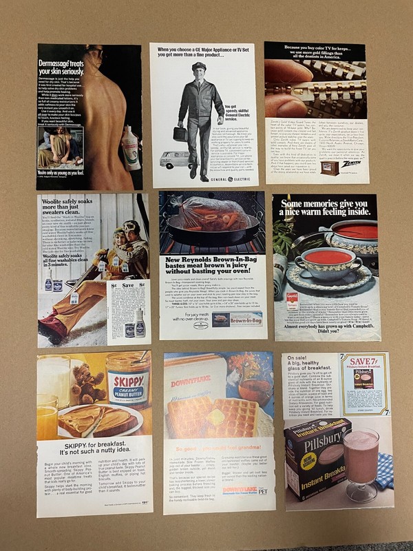 1972 Print Ad - Lot of 9 - Various Household Products - 5 3/8 x  7 7/16 b
