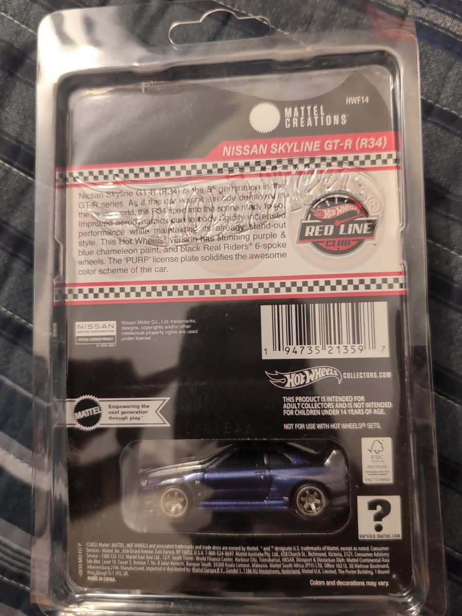 Hot Wheels RLC Nissan Skyline GT-R (R34) 2024 HWF14 Purple In Hand