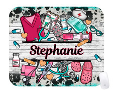 Custom Mouse Pad Personalized Photo Office Desk Mat Name Personalized Nurse Gift