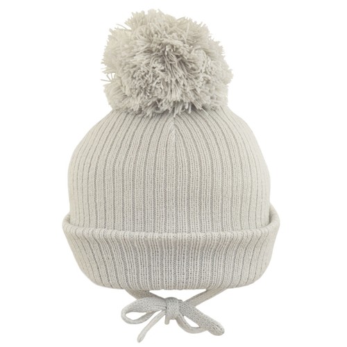 Babymütze große Bommel Bommel Kinn Krawatte Vlies gefüttert gestrickte Beanie Junge Mädchen 0-18 - Bild 5 von 39