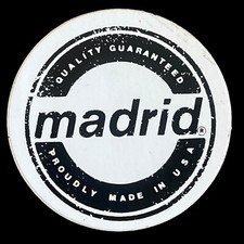 Vintage 1980’s Quality Guaranteed Madrid Proudly Made In The USA Sticker