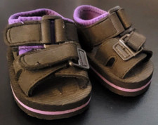 Baby/Toddler/Kid Sandals/Water Shoe;Purple/Black;Hook Loop Strap;Boy/Girl Sz 0