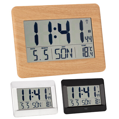 funk wanduhr analog mit digitalanzeige