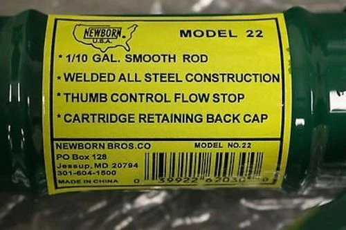 Pistola de calafateo de varilla lisa Newborn Brothers de 1/10 galón - Modelo 22 - Nueva Foto 2 de 2