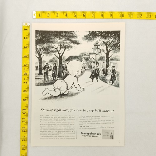 1960 Metropolitan Life Insurance Co Vintage Print Ad Start Right Now - Picture 2 of 2