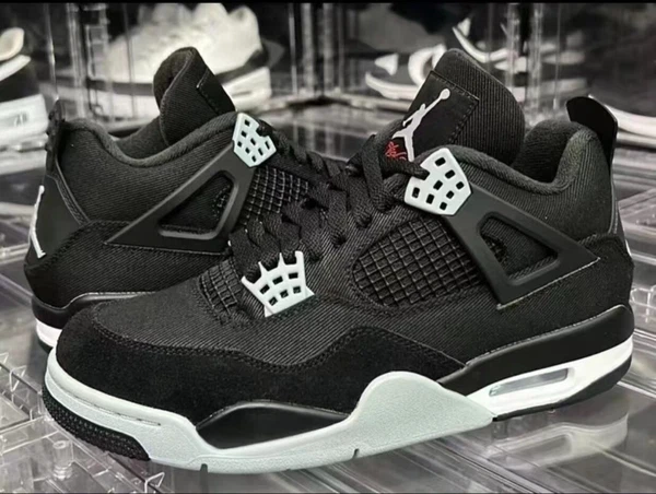 Nike Air Jordan 4 Retro SE"Black Canvas" basketball sneakers for men
