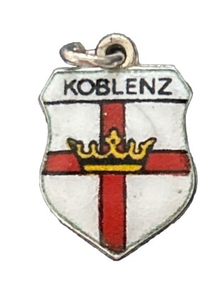 #ad KOBLENZ Silver Vintage Travel Shield Enamel Souvenir Collectible Charm GBP 4.99